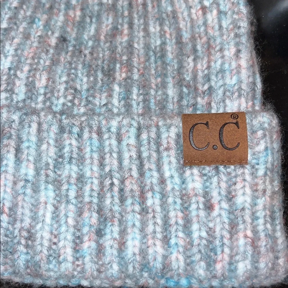 C.C Knit Hat with Fuzzy  Pom Pom Woman’s